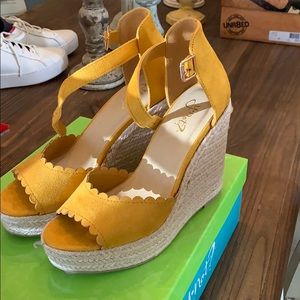 Mustard Suede Sandals